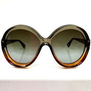 Christian Dior Vintage Gradient Lense Ombre Oversized Round Sunglasses